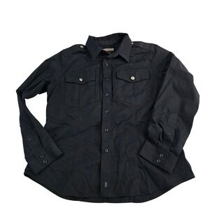 5.11 Tactical Men's Large Black Long Sleeve Button Up Shirt Work Utility